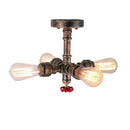 GobekUsa Industrial Water Pipe Ceiling Light Fixture for Living Room and Restaurant Decor