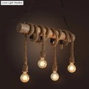 GobekUsa Industrial Brown Pendant Light with 4 Rope Lights - Perfect for Restaurants and Warehouses