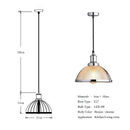 GobekUsa Glass Shade Pendant Light Fixture for Dining Room Office E27