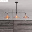 GobekUsa Cage Flared Island Lighting with Mesh Screen - Industrial Pendant Light for Dining Room