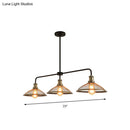 GobekUsa Cage Flared Island Lighting with Mesh Screen - Industrial Pendant Light for Dining Room
