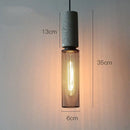 GobekUsa Industrial Cement Metal Pendant Light for Home & Dining, LED Hanging Lamp