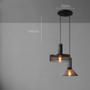 GobekUsa Industrial Cement Metal Pendant Light for Home & Dining, LED Hanging Lamp
