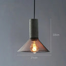 GobekUsa Industrial Cement Metal Pendant Light for Home & Dining, LED Hanging Lamp