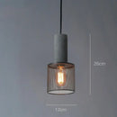 GobekUsa Industrial Cement Metal Pendant Light for Home & Dining, LED Hanging Lamp