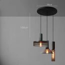 GobekUsa Industrial Cement Metal Pendant Light for Home & Dining, LED Hanging Lamp