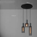 GobekUsa Industrial Cement Metal Pendant Light for Home & Dining, LED Hanging Lamp