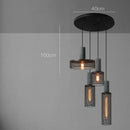 GobekUsa Industrial Cement Metal Pendant Light for Home & Dining, LED Hanging Lamp