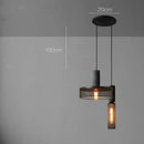 GobekUsa Industrial Cement Metal Pendant Light for Home & Dining, LED Hanging Lamp