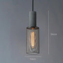GobekUsa Industrial Cement Metal Pendant Light for Home & Dining, LED Hanging Lamp