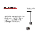 GobekUsa Industrial Cement Pendant Lights - Retro Moon Star Chandelier Fixture