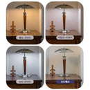 GobekUsa Industrial Desk Lamp Medieval Style Wood/Iron LED Floor Lamp