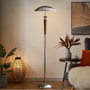 GobekUsa Industrial Desk Lamp Medieval Style Wood/Iron LED Floor Lamp