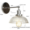 GobekUsa Clear Glass LED Wall Sconce | Industrial Rural Stair Light Fixtures