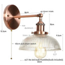 GobekUsa Clear Glass LED Wall Sconce | Industrial Rural Stair Light Fixtures