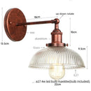 GobekUsa Clear Glass LED Wall Sconce | Industrial Rural Stair Light Fixtures