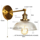 GobekUsa Clear Glass LED Wall Sconce | Industrial Rural Stair Light Fixtures