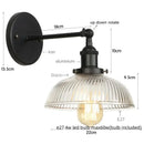 GobekUsa Clear Glass LED Wall Sconce | Industrial Rural Stair Light Fixtures