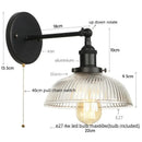 GobekUsa Clear Glass LED Wall Sconce | Industrial Rural Stair Light Fixtures
