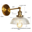 GobekUsa Clear Glass LED Wall Sconce | Industrial Rural Stair Light Fixtures