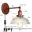 GobekUsa Clear Glass LED Wall Sconce | Industrial Rural Stair Light Fixtures