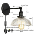 GobekUsa Clear Glass LED Wall Sconce | Industrial Rural Stair Light Fixtures