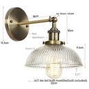 GobekUsa Clear Glass LED Wall Sconce | Industrial Rural Stair Light Fixtures
