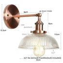 GobekUsa Clear Glass LED Wall Sconce | Industrial Rural Stair Light Fixtures