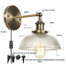 GobekUsa Clear Glass LED Wall Sconce | Industrial Rural Stair Light Fixtures