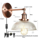 GobekUsa Clear Glass LED Wall Sconce | Industrial Rural Stair Light Fixtures