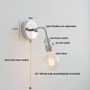 GobekUsa LED Wall Lamp Sconce with Pull Chain Switch and Flexible Arm