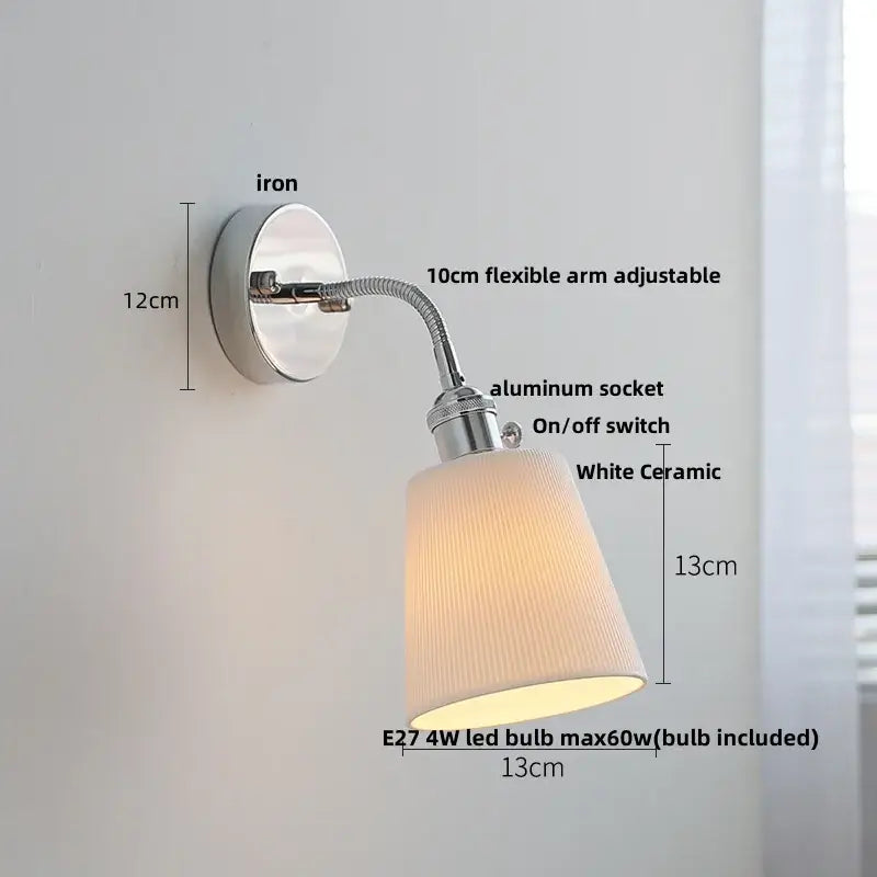 GobekUsa LED Wall Lamp Sconce with Pull Chain Switch and Flexible Arm, photo 20 of 22