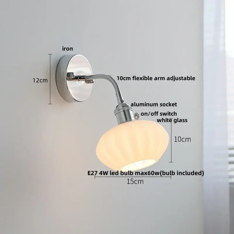 GobekUsa LED Wall Lamp Sconce with Pull Chain Switch and Flexible Arm, photo 18 of 22