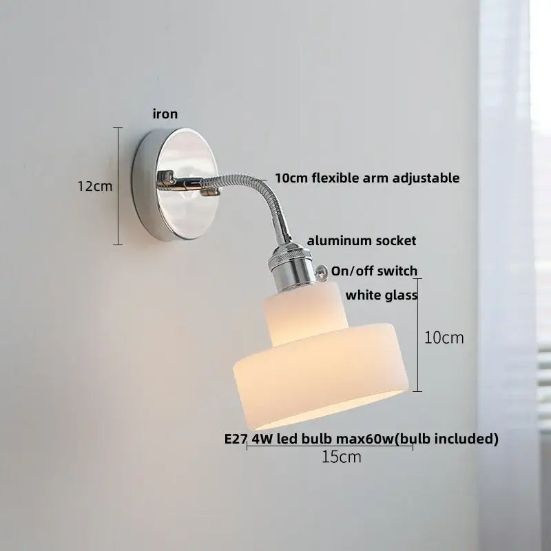 GobekUsa LED Wall Lamp Sconce with Pull Chain Switch and Flexible Arm, photo 13 of 22