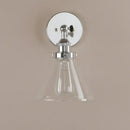 GobekUsa Funnel Glass Shade Wall Sconce Light Fixture - Modern Metal Lamp for Bedroom, Bathroom
