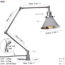 GobekUsa Industrial LED Table Lamp For Home Decor - US/EU Plug Switch, Loft Style