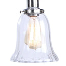Industrial chrome wall sconce bedroom swing arm glass lamp by Decorbites