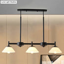 GobekUsa Industrial Cone Shade Hanging Light Kit with 3 White Glass Lights for Dining Room & Island Lighting