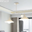GobekUsa Industrial Conic Pendant Light - Black/White, Stylish Metallic, 2 Heads with Angle Arm - Perfect for Kitchen Island Lighting