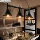 GobekUsa Industrial Conical 3-Head Black Hanging Ceiling Light for Restaurants