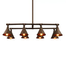 GobekUsa Industrial Conical Iron Pendant Light with 8 Bulbs for Wine Bar - Black/Rust