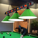 GobekUsa Industrial Conical Metal Billiard Lamp with Country Club Island Light & Rolled Edge