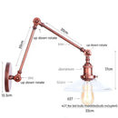 GobekUsa Adjustable Glass Swing Arm LED Wall Sconce with Pull Chain Switch