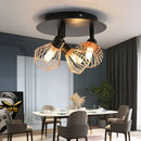 GobekUsa Diamond Cage Chandelier: Industrial Kitchen & Living Room Lighting