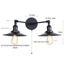 GobekUsa Dual Head LED Wall Light Pink Industrial Bedside Lamp