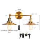 GobekUsa Dual Head LED Wall Light Pink Industrial Bedside Lamp