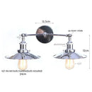GobekUsa Dual Head LED Wall Light Pink Industrial Bedside Lamp