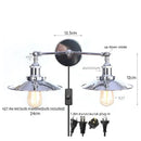 GobekUsa Dual Head LED Wall Light Pink Industrial Bedside Lamp