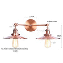 GobekUsa Dual Head LED Wall Light Pink Industrial Bedside Lamp
