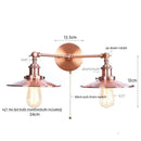 GobekUsa Dual Head LED Wall Light Pink Industrial Bedside Lamp